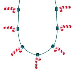Candy Cane Light Up LED Necklace