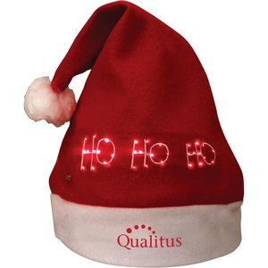 Ho Ho Ho Light Up Felt Santa Hat