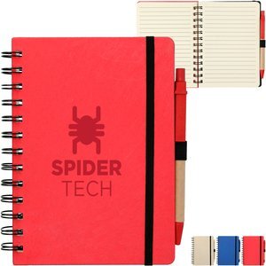 Wheat Straw Notebook With Pen, 5" x 7"