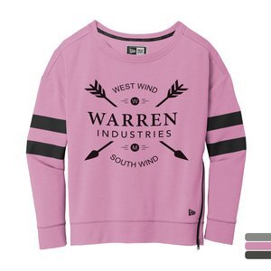 New Era® Tri-Blend Fleece Varsity Ladies' Crew