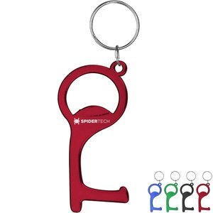 No-Touch Aluminum Door Opener Tool w/ Bottle Opener