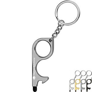No-Touch Zinc Alloy Door Opener Multi-Tool Key Chain