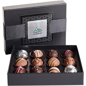 Signature 12 Piece Belgian Chocolate Signature Truffle Box w/ Buckle