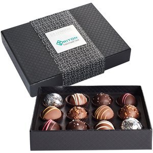 Signature 12 Piece Belgian Chocolate Signature Truffle Box w/ Sleeve