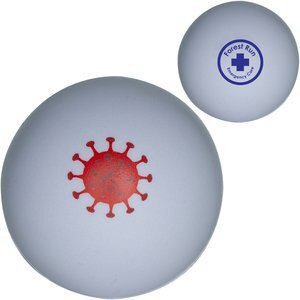 COVID-19 White Stress Reliever Ball