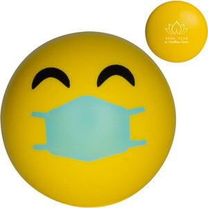 Happy Emoji PPE Mask Stress Reliever Ball