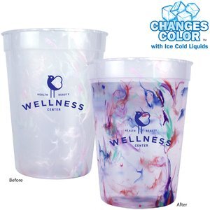 Rainbow Confetti Mood Color Changing Stadium Cup, 12oz.
