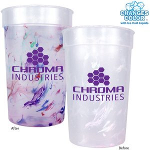 Rainbow Confetti Mood Color Changing Stadium Cup, 22oz.