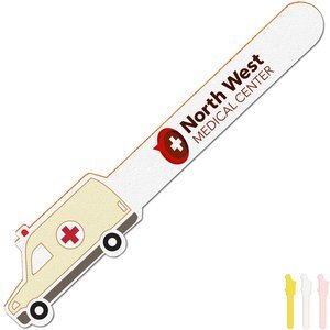 Horizontal Ambulance Emery Board, Full Color Imprint