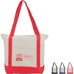 Zephyr Cotton Canvas Boat Tote Bag