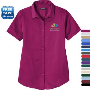 Port Authority® Short Sleeve SuperPro™ React™ Twill Ladies' Shirt
