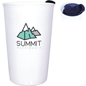 Double Wall Ceramic Tumbler, Full Color Imprint, 11oz.