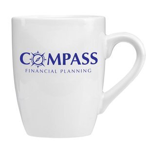 White Ceramic Bistro Mug, 14oz.