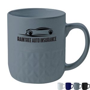 Facet Textured Ceramic Coffee Mug, 16oz.