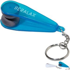 Eyeglass and CD/DVD Keyring Cleaner