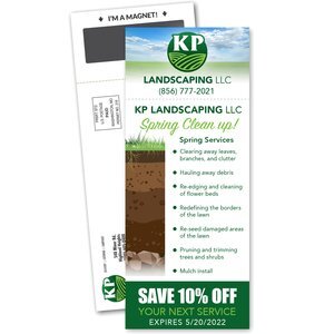 Magnetic Stick-Up Card w/ Perforation, 3-1/2" x 8-1/2"