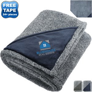 Heathered Fuzzy Fleece Blanket, 50" x 60"