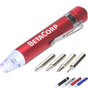 Quick-Reach 4-Bit Screwdriver Set w/ Light