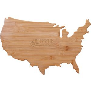USA Shape Bamboo Cutting Board