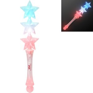 Triple Star Patriotic Light Up Flashing Wand