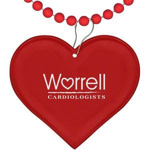 Red Heart Medallion w/ Beaded Necklace