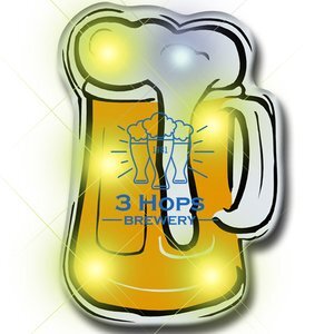 Beer Mug Flashing LED Lapel Pin