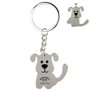 Swinging Dog Metal Key Chain