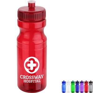 Cycler PET Eco-Polyclear™ Bottle w/ Push-Pull Lid, 24oz.