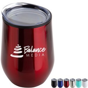 Onyx Stainless Steel & Polypropylene Wine Tumbler, 12oz.