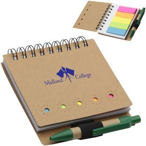 Sticky Flag Jotter Note Pad w/ Mini Ballpoint Pen