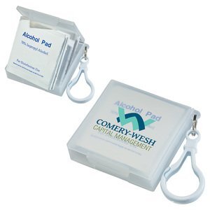 Handy Pack Sanitizing Wipes w/ Carabiner