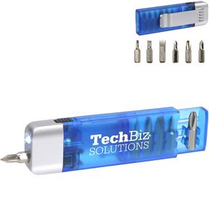 Clip-On Pocket Screwdriver w/ Flashlight