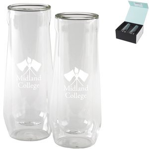 Corkcicle® Flute Glass Gift Set