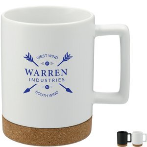 Bates Ceramic Mug w/ Cork Base, 15oz.