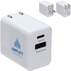 Sonic 20W Fast USB-C PD Charger w/ Dual Outputs