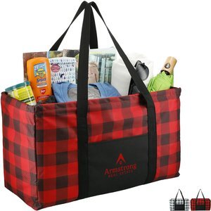 Buffalo Plaid Polyester Utility Tote