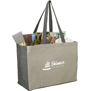 Recycled Cotton Contrast Side Shopper Tote