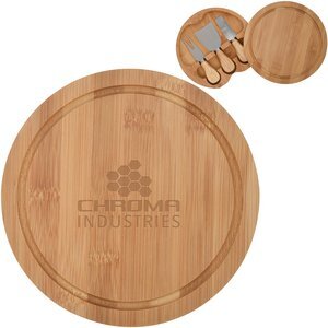 Three-Piece Bamboo Cheese Server Set