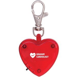 Light Up Heart Strobe Clip