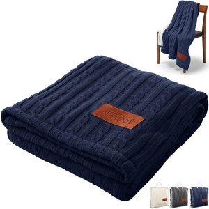 Leeman Cable Knit Sherpa Throw