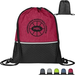 Crosshatch Heather Drawstring Backpack