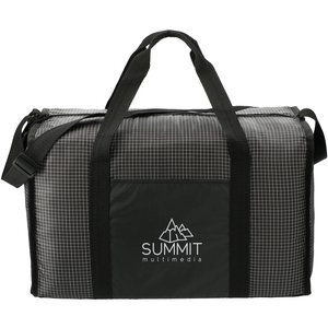 Grid Boxy Nylon Duffel