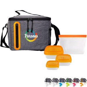 Portion Control & Food Bag Oval Cooler Lunch Set