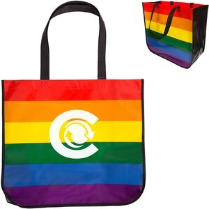 Large Rainbow Laminated Tote