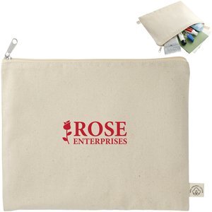 Organic Cotton Flat Travel Pouch