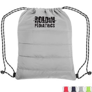 Puffy Quilted Polyester Drawstring Bag - CLOSEOUT!