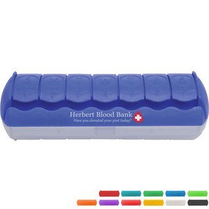 Seven Day Morning & Night Med Minder Strip Pillbox, 7"