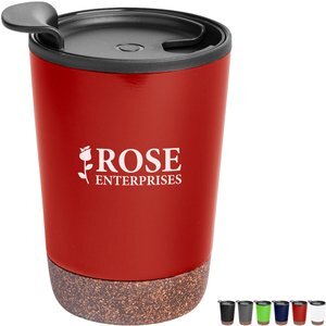 Zoe Stainless Steel Tumbler w/ Cork Base, 10oz.