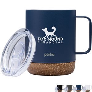 Perka® Wyatt Double Wall Stainless Steel Camping Mug, 12oz.