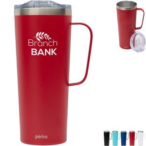 Perka® Winston Double Wall Stainless Steel Travel Mug, 28oz.
